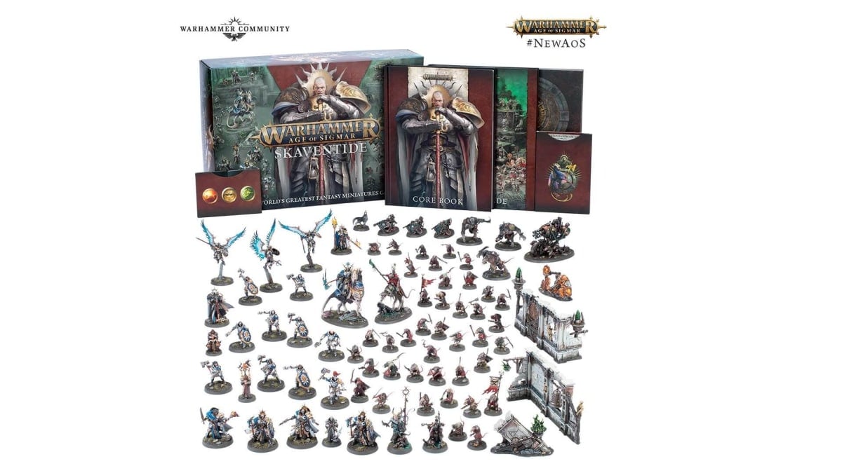 The Age of Sigmar Skaventide box set components.