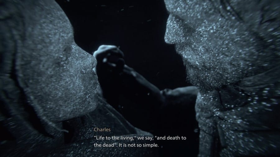 A screenshot from Banishers: Ghosts of New Eden showing Red and Antea together