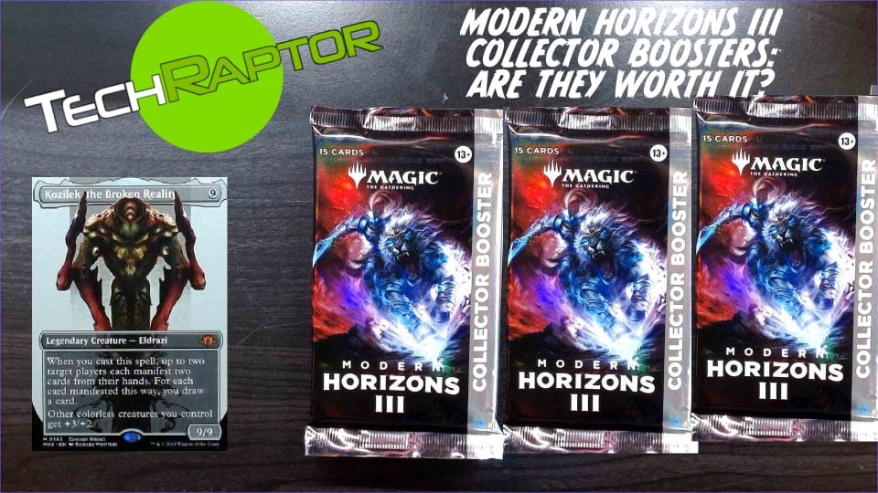 An image from our Modern Horizons III Collector Boosters feature asking if their worth the purchase price?