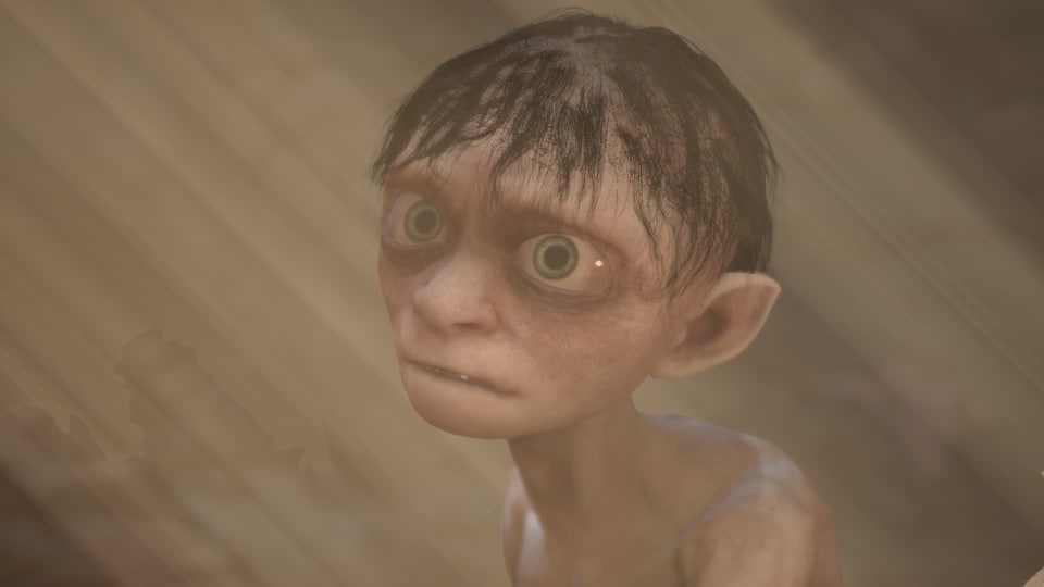 sad Gollum in The Lord of the Rings Gollum