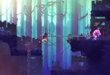 The player firing a chain at an enemy in Dead Cells