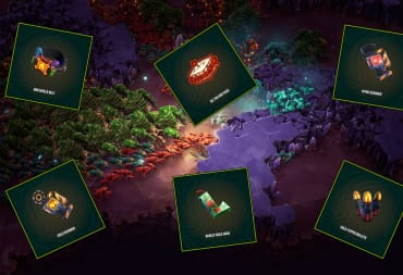 Deep Rock Galactic: Survivor Artifact Unlocks Guide - Cover Image Artifact Icons Arranged Over a Death Screen