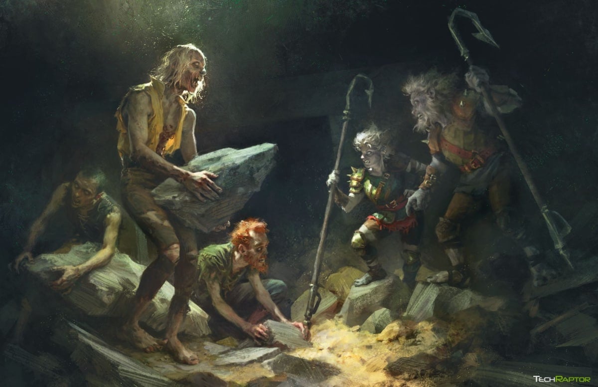 Artwork of the Derro and their reanimated corpses by Yuliya Litvinova