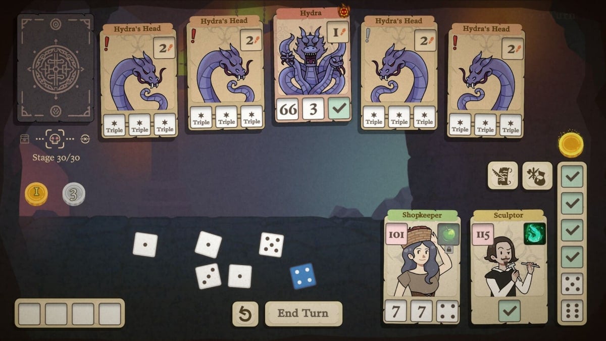 Image of the Hydra Boss in Dice and Fold