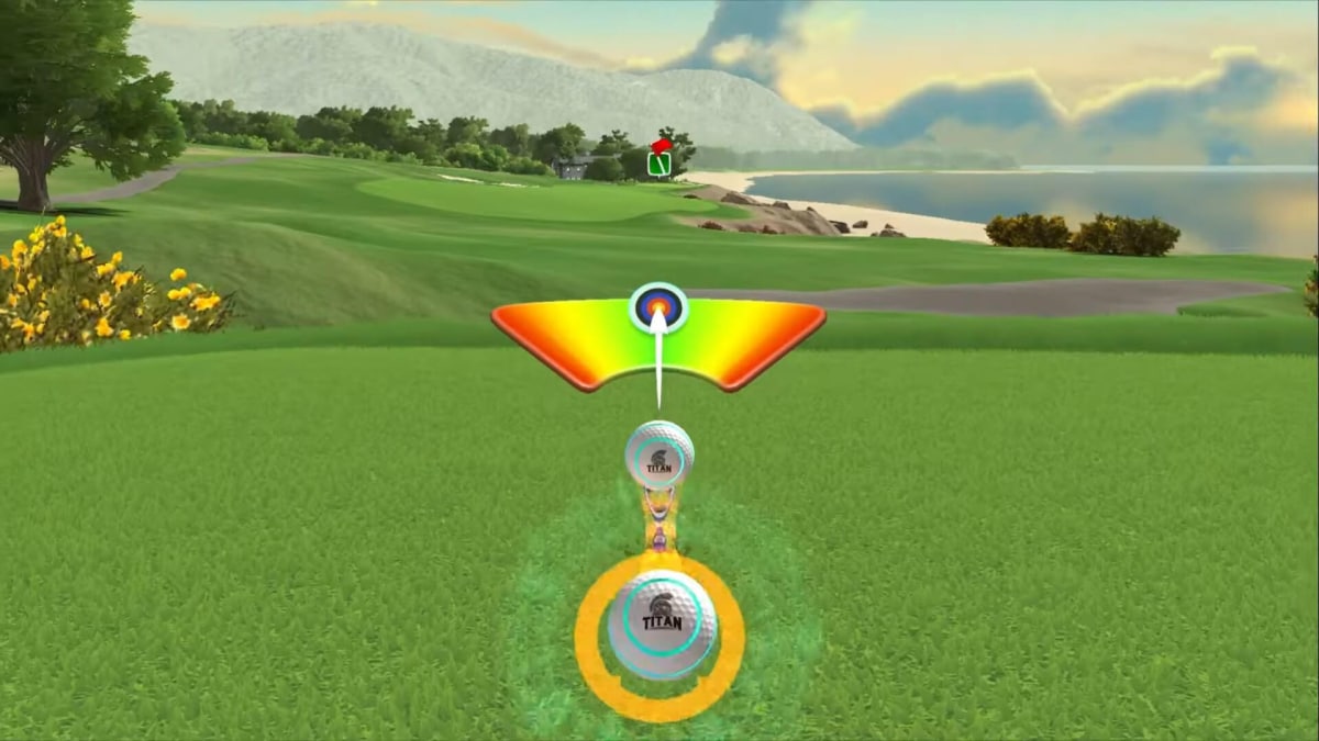 A player making a shot in Golf Clash by EA