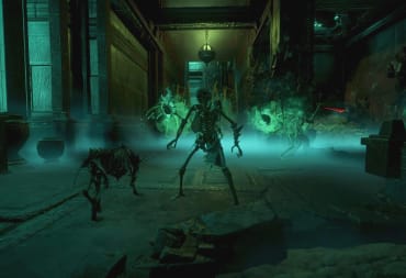 Skeletons and other beasties in the Hollow Halls dungeon, which is part of the new Enshrouded update