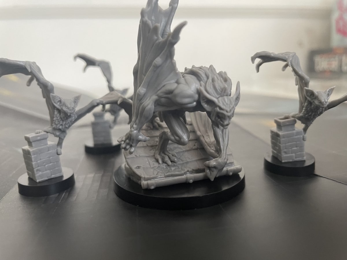 A screenshot of maps and miniautres from the Epic Encounters: Local Legends Bat Demon encounter