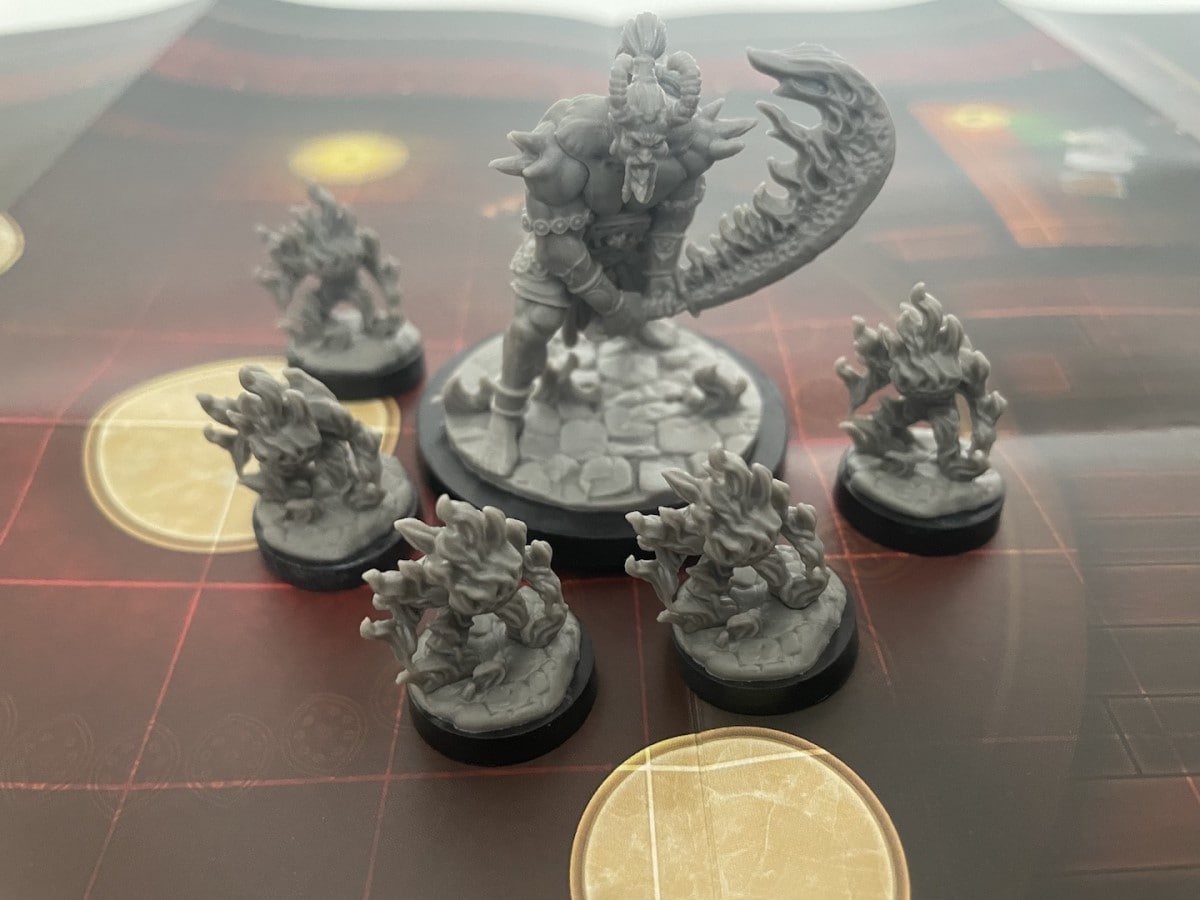 A screenshot of maps and miniatures from the Epic Encounters: Local Legends Efreet encounter