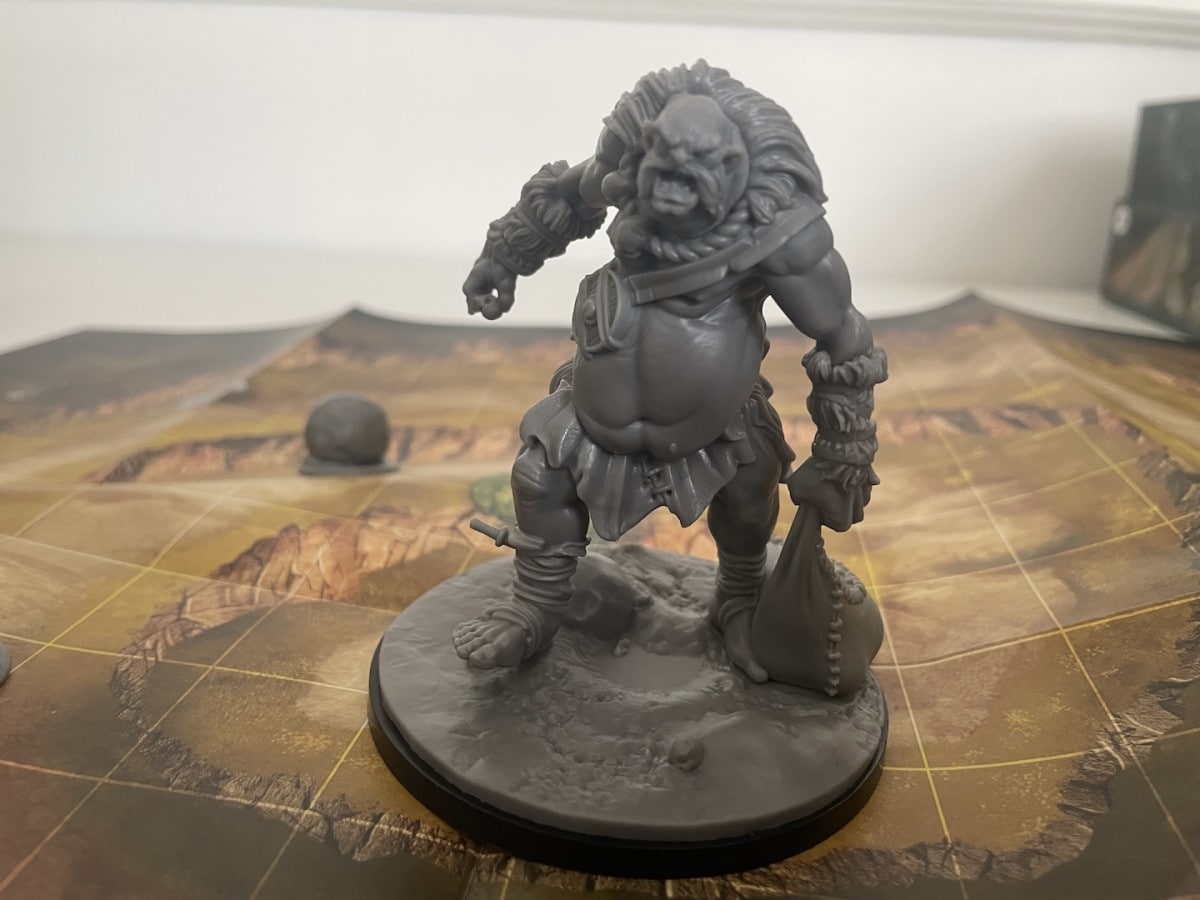 A screenshot of miniatures and maps from the Epic Encounters: Local Legends Hill Giant encounter