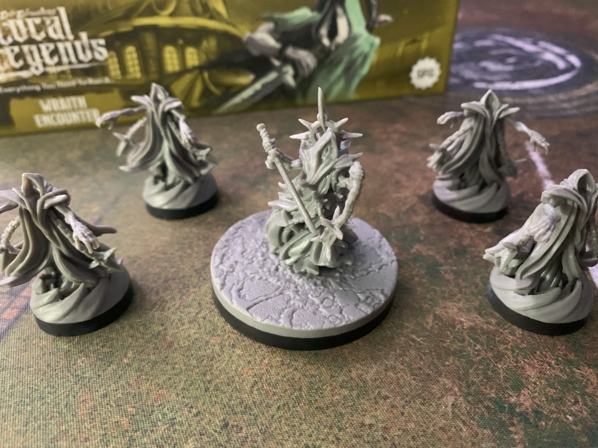 A screenshot of miniatures from the Epic Encounters: Local Legends Wraith encounter.