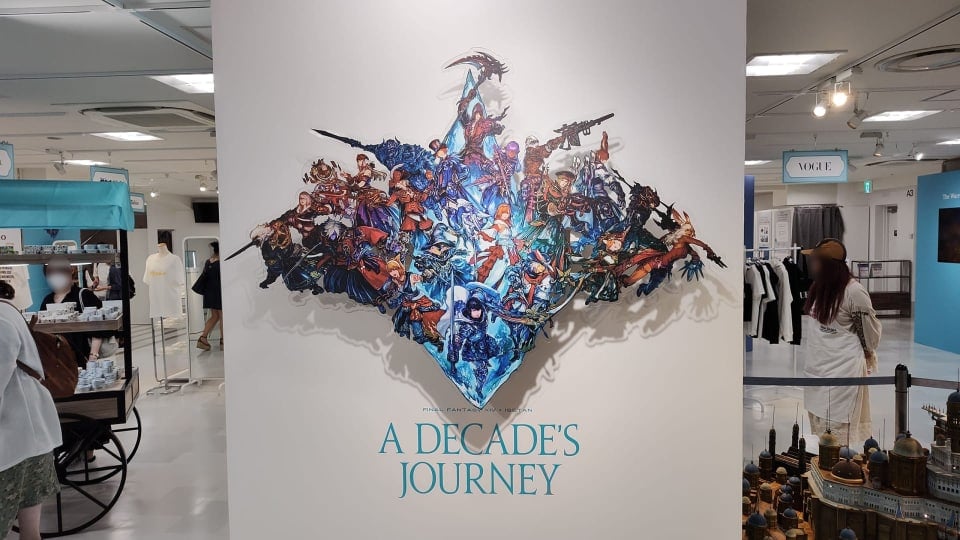 Final Fantasy XIV A Decade's Journey Logo at Isetan