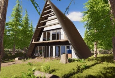 A house with a pyramid-style roof in House Flipper 2