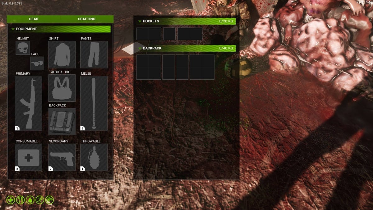 Showing the Backpack_Small Inventory Size in Vorax