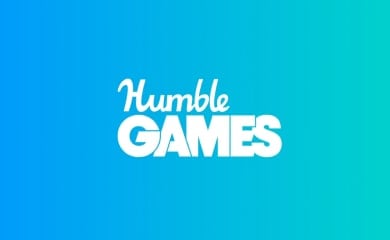 Humble Games on a blue gradient