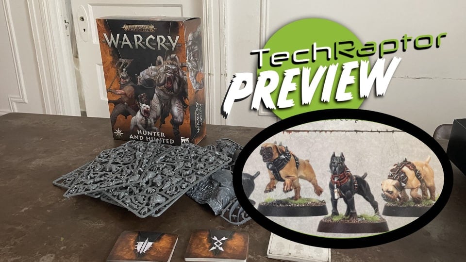 An image of the box contents of Warcry Hunter and Hunted as part of our preview.