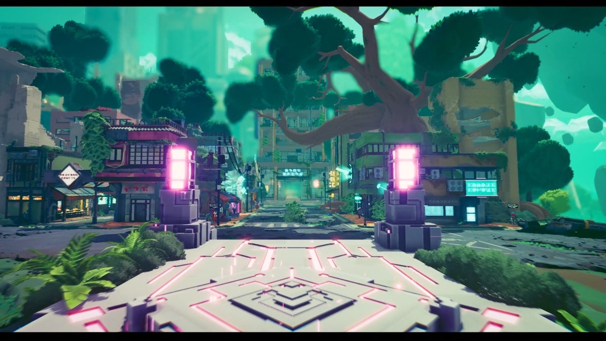 A look at the town from Hyper Light Drifter.