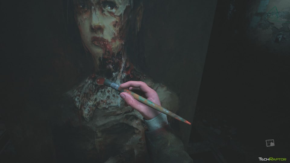 The Painter almost completing his Magnum Opus in Layers of Fear