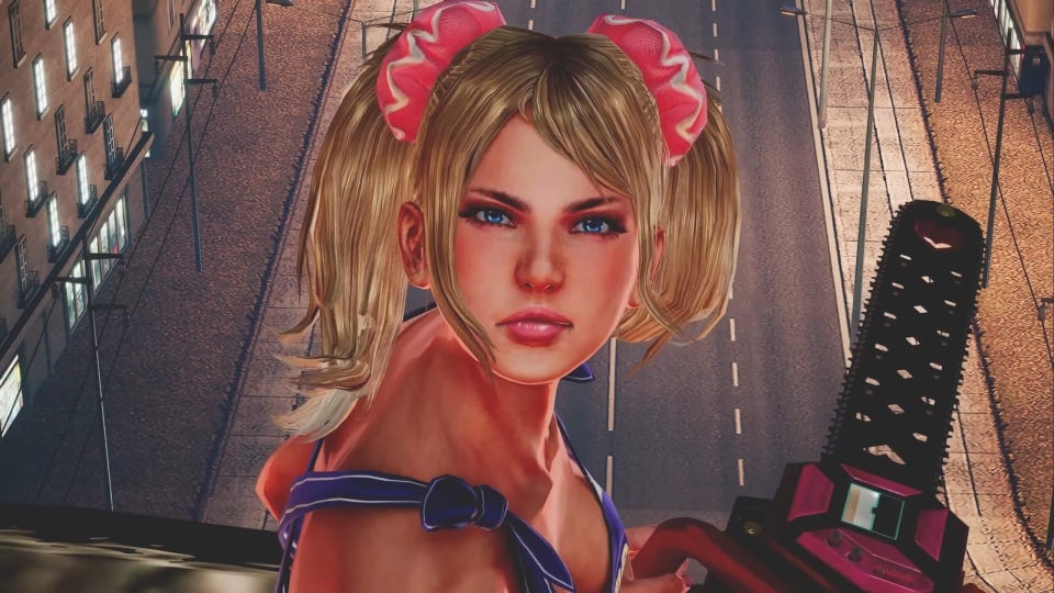 Juliet Starling with her chainsaw in Lollipop Chainsaw RePOP