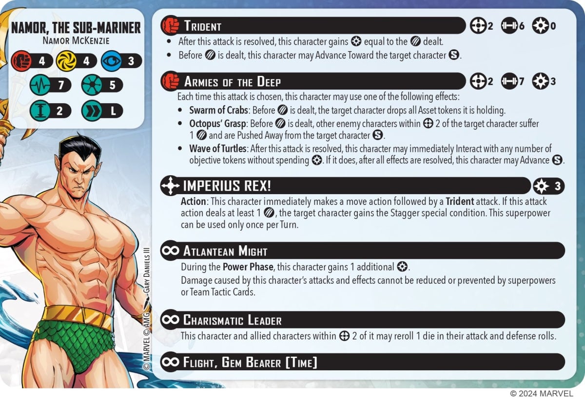 An image from our Marvel: Crisis Protocol review of Namor, the Sub-Mariner