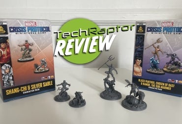 Marvel: Crisis Protocol new packs released for Shang-Chi, Silver Sable, Black Panther, and Namor - boxes and unpainted miniatures against a white background.