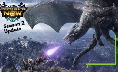 Kushala Daora rains down thunder in the key art for Monster Hunter Now Season 2