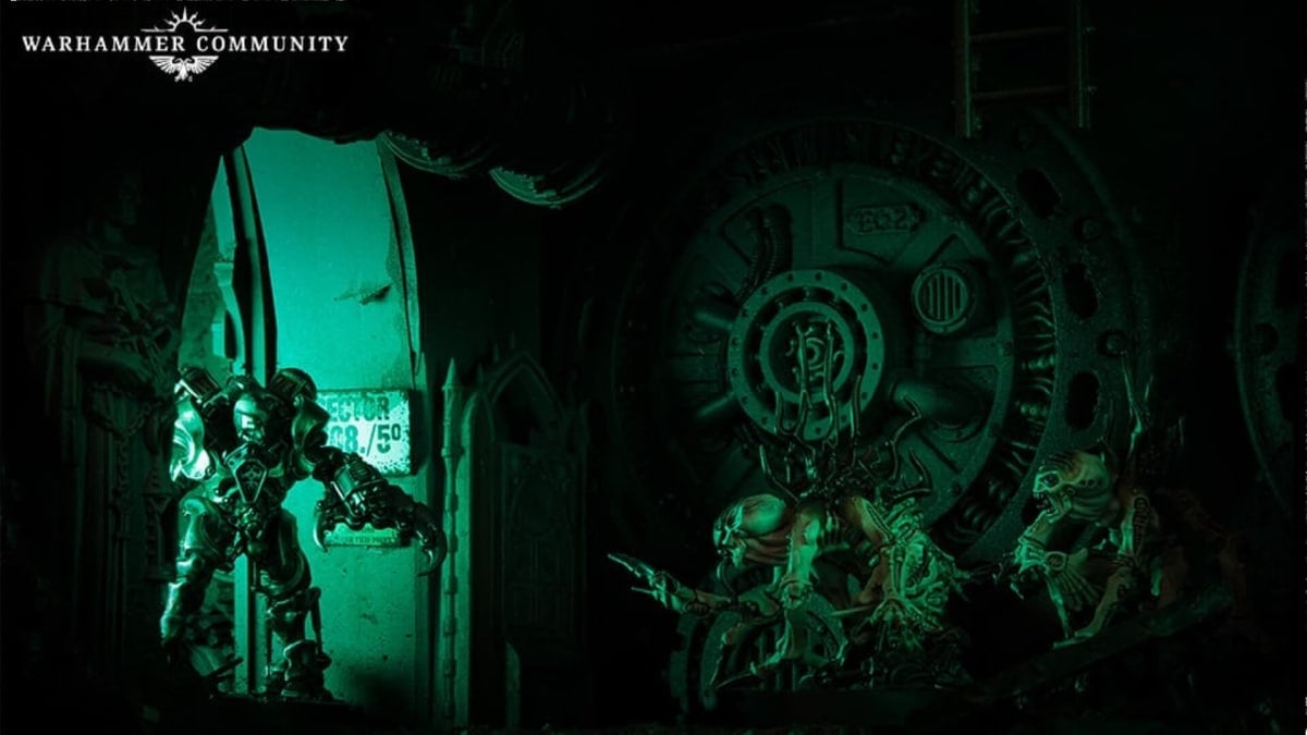 A Spyre Hunter takes on the Malstrain in Necromunda: Hive Secundus.
