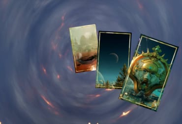 Nightingale Card Unlocks Guide - Cover Image Cards Floating on Top of a Portal