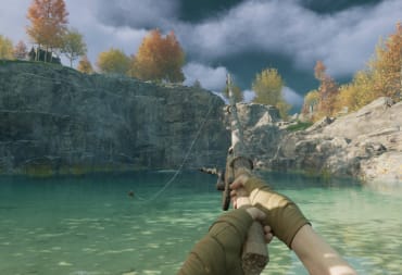 Nightingale Fishing Guide - Cover Image FIshing in a Cove in a Forest Biome