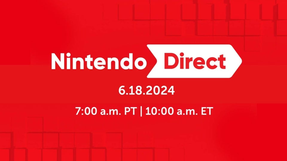 A banner announcing the Nintendo Direct in June 2024