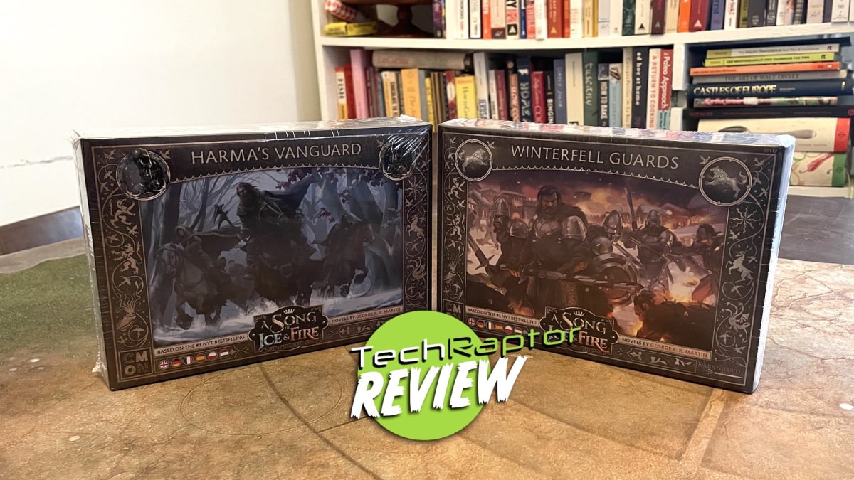 An image of two new boxes of models for Song of Ice and Fire TMG - Harma's Vanguard and Winterfell Guards