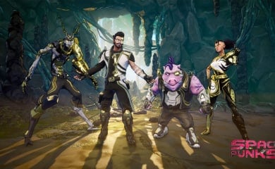 A screenshot from Space Punks showing the hero characters