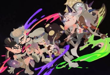 Artwork of the Squid Sisters, Deep Cut, and Off the Hook in Splatoon 3's Grand Festival