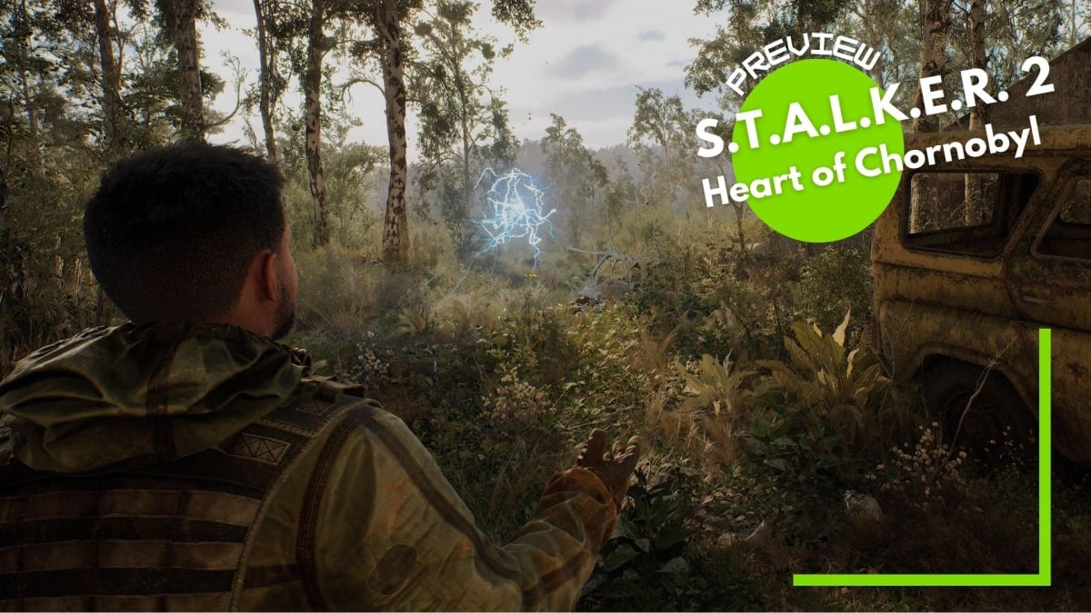 The protagonist looks at a supernatural anomaly in Stalker 2: Heart of Chornobyl