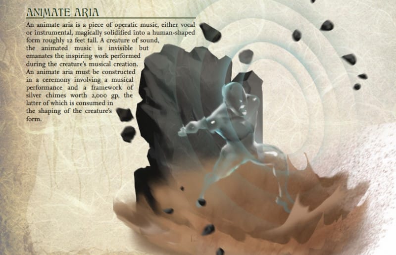 Artwork of the Animate Aria from Ultimate Faeries