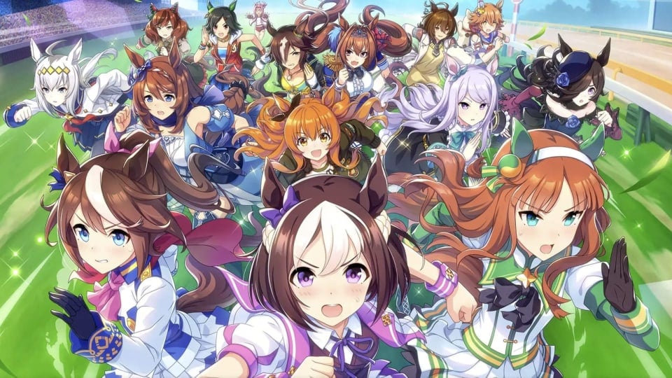 The girls in "horse gacha" game Umamusume: Pretty Derby