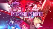 Under Night In-Birth II Sys:Celes key art with red and blue art of various sword wielding anime characters