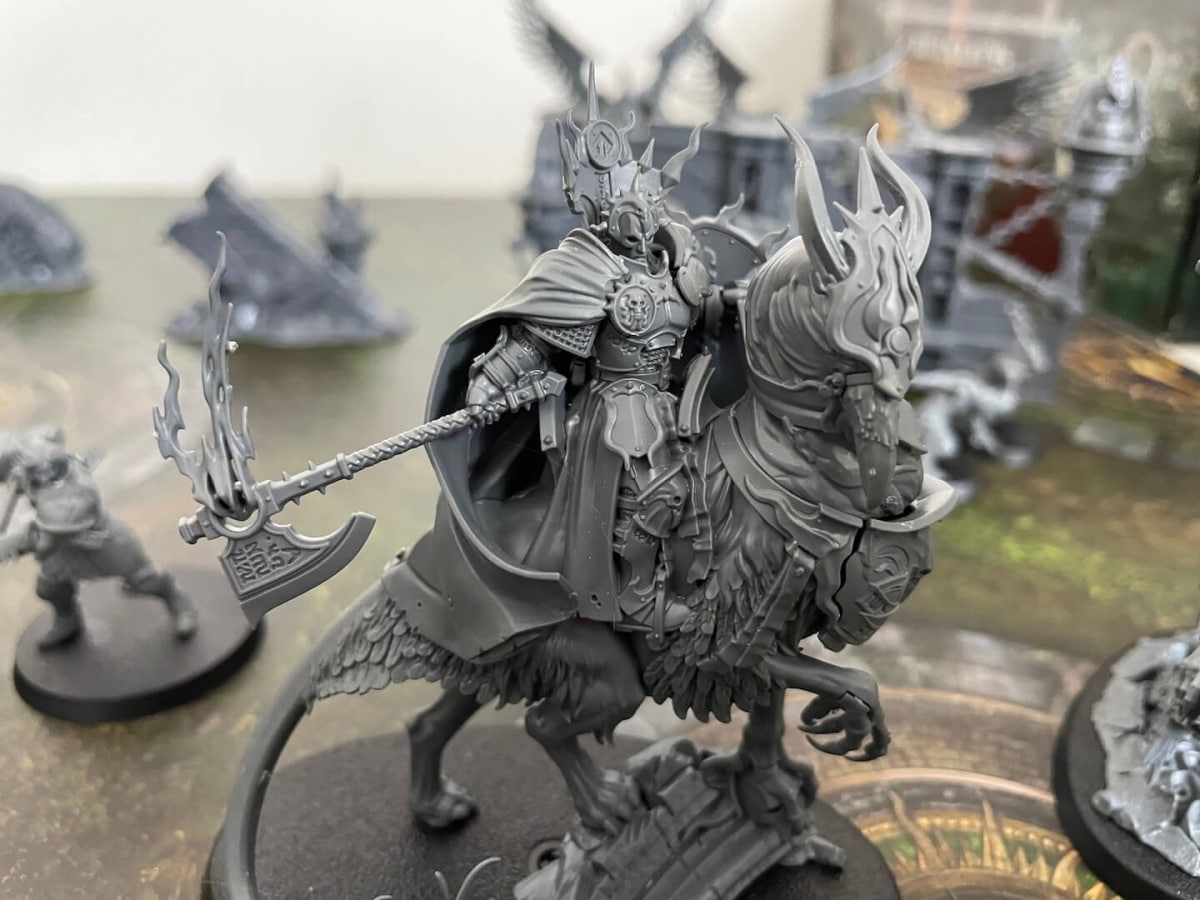 An image from our Warhammer Age of Sigmar Skaventide review featuring the Lord-Vigilant on Gryph-Stalker