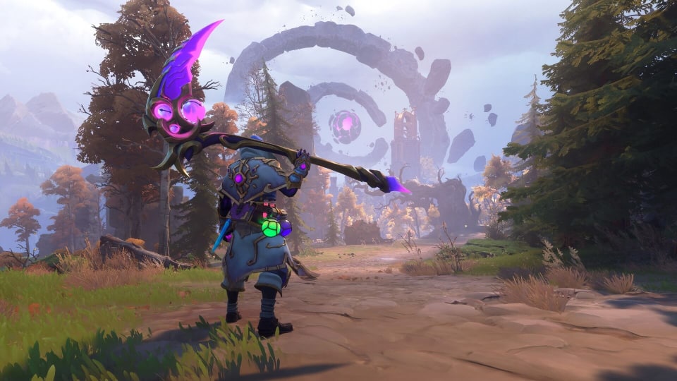 wayfinder hero holding epitaph scythe