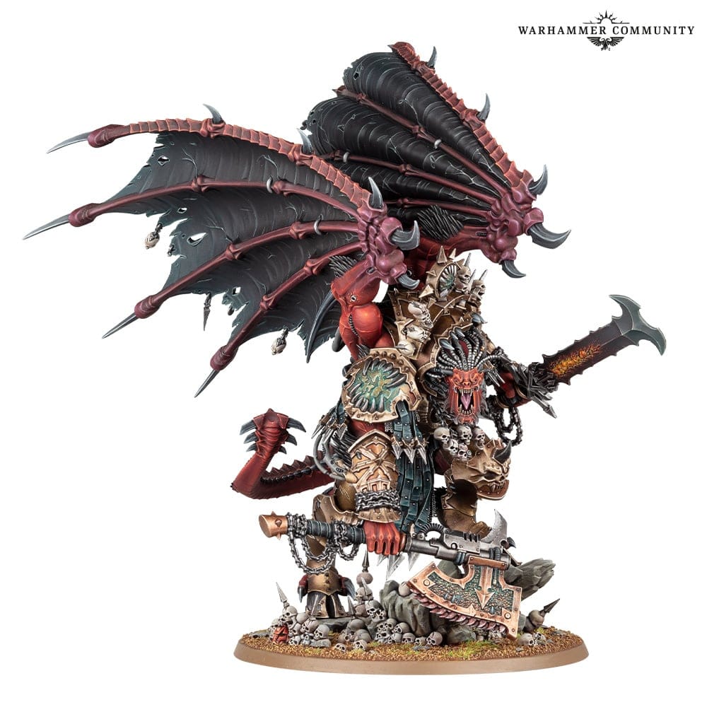 An image of the Warhammer 40K World Eaters massive model Angron