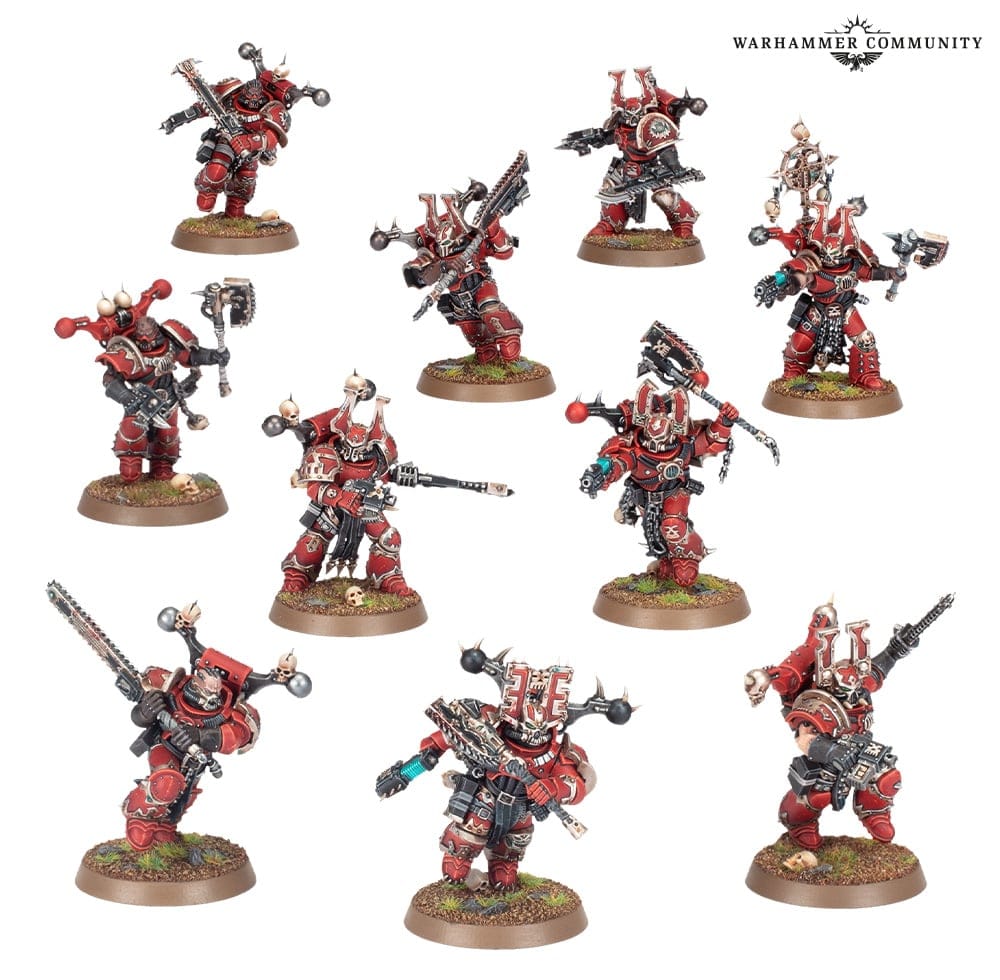 An image of the Warhammer 40K World Eaters Khorne Berzerkers