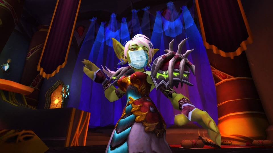 World of Warcraft female goblin facemask