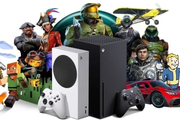 The two Xbox Series models and many characters from games that are available via Xbox Game Pass